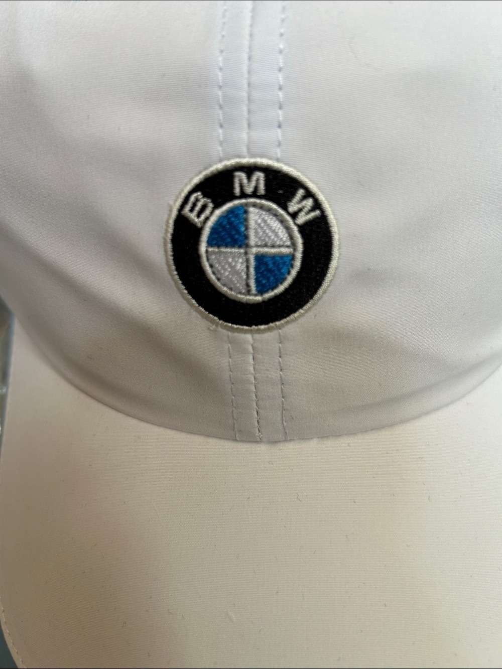 BMW White and Light Blue Logo Baseball Cap NWT - Picture 2 of 7
